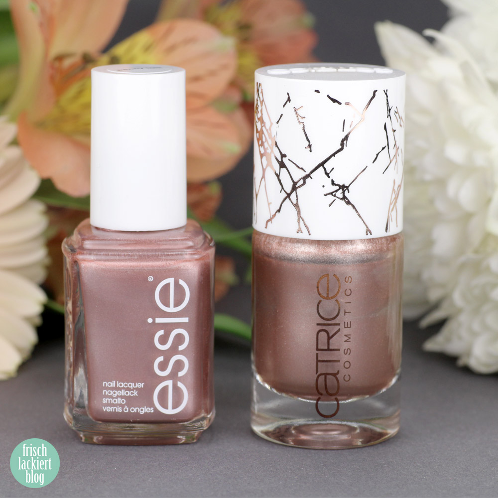Alternative zu essie Penny Talk – Vergleich Rosegold Nagellack – Dupe Suche – by frischlackiert