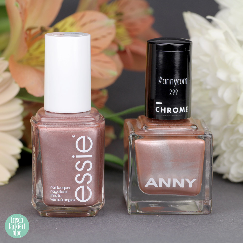 Alternative zu essie Penny Talk – Vergleich Rosegold Nagellack – Dupe Suche – by frischlackiert