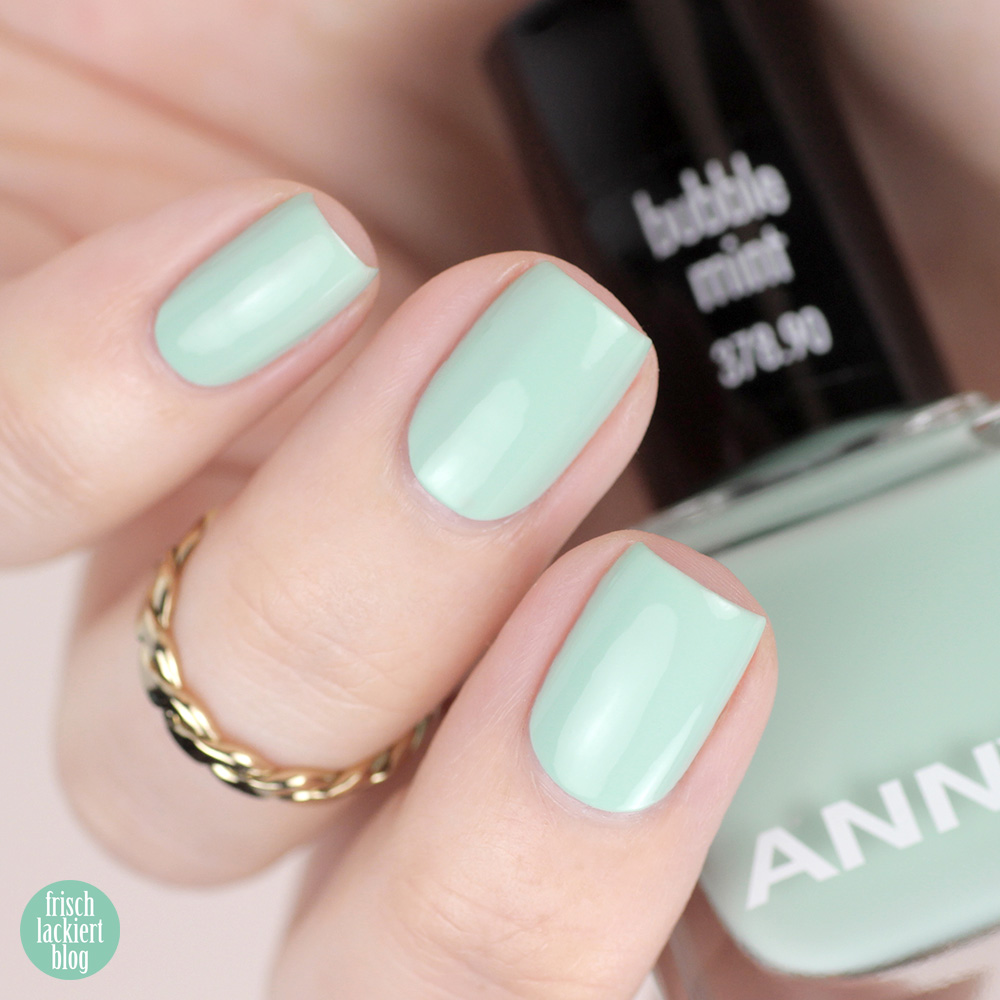 Ice Ice Baby Sommerkollektion ANNY – bubble mint – Trend Nagellackfarben für den Sommer 2019 – swatch by frischlackiert