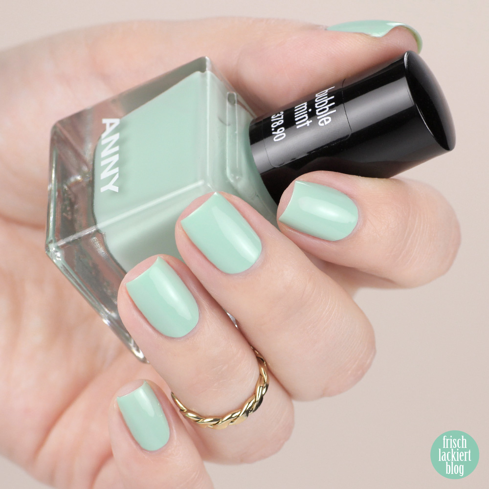 Ice Ice Baby Sommerkollektion ANNY – bubble mint – Trend Nagellackfarben für den Sommer 2019 – swatch by frischlackiert