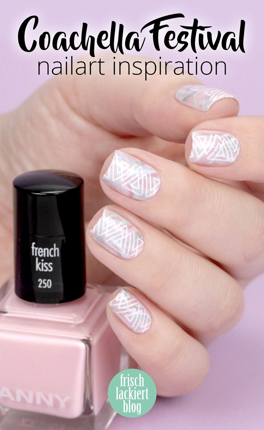 Coachella Festival Nailart Inspiration – Geometrie Pastell Nageldesign mit ANNY – by frischlackiert
