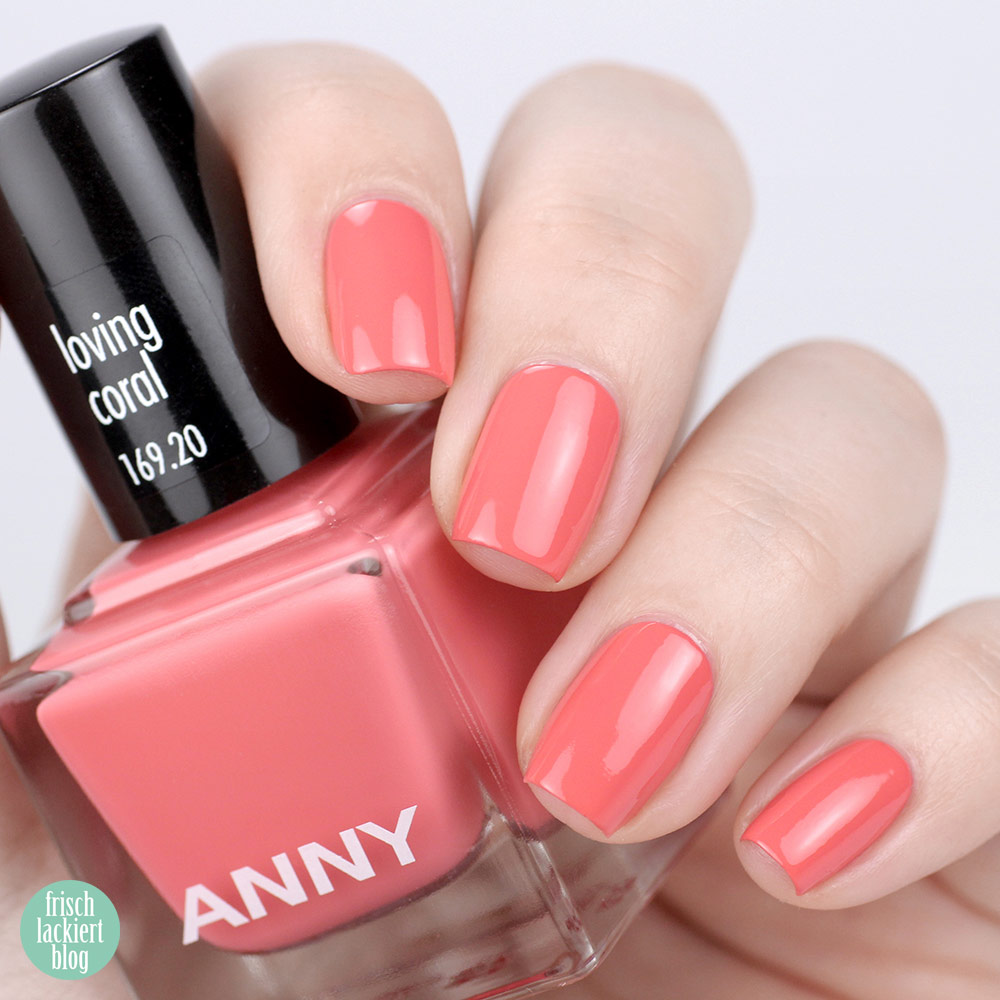 ANNY loving coral – Nagellack limited edition zur Color of the year Loving Coral – swatch by frischlackiert