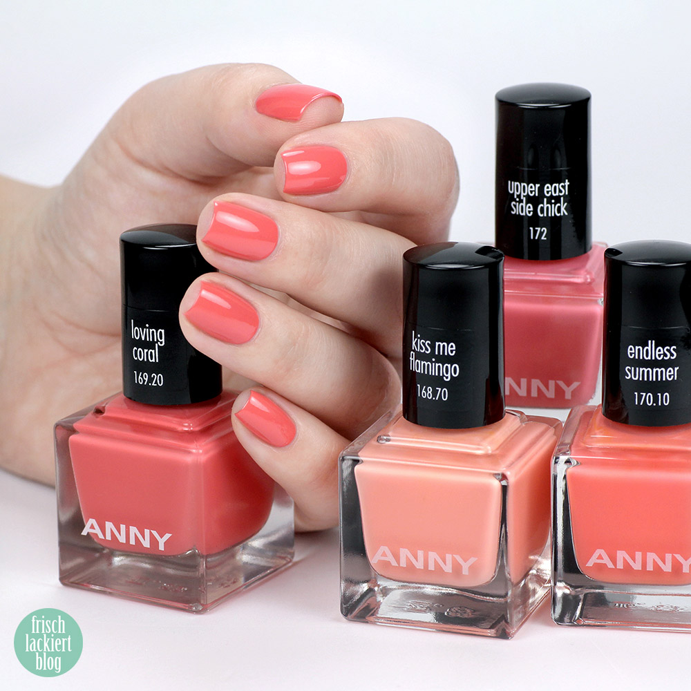 ANNY loving coral – Nagellack limited edition zur Color of the year Loving Coral – swatch by frischlackiert