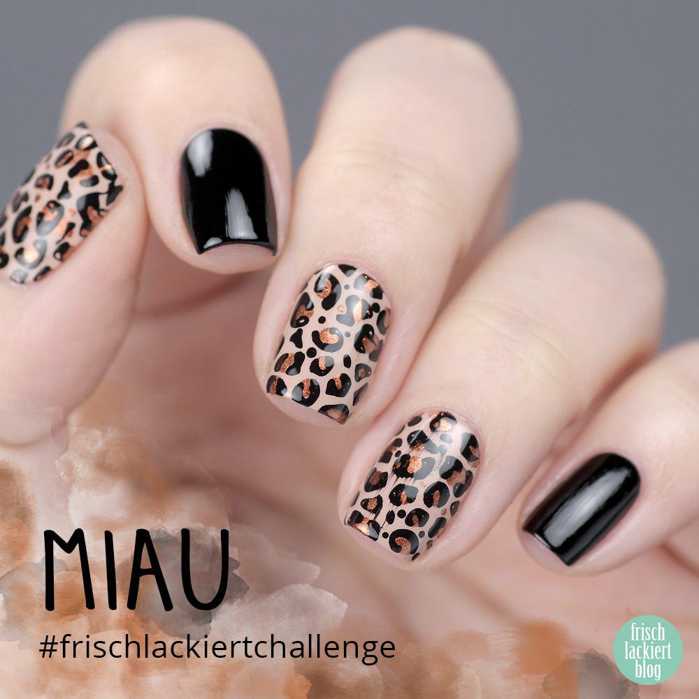 Frischlackiert-Challenge – Miau – Leopard Nailart – by frischlackiert