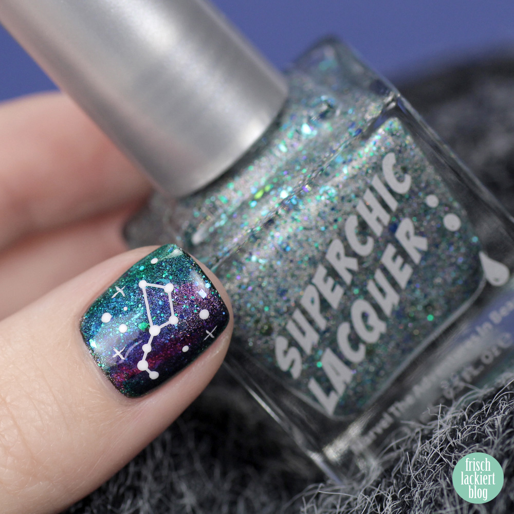 Frischlackiert-Challenge – Glitter Galaxy Nailart – by frischlackiert