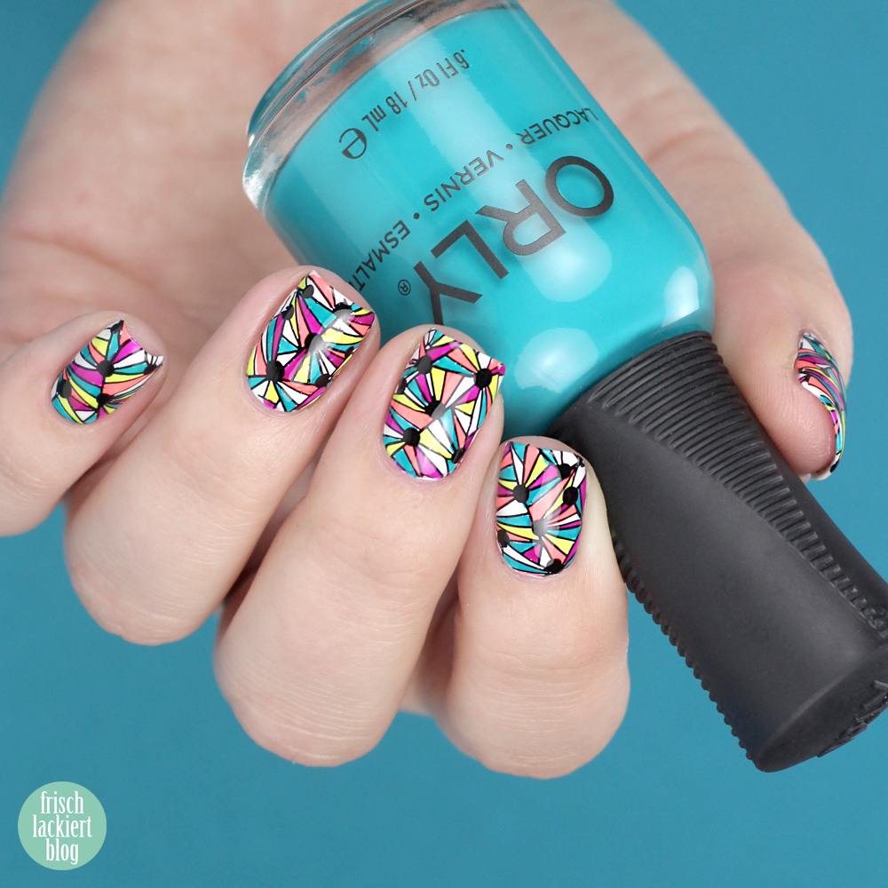 Frischlackiert-Challenge Reverse Stamping Neon Nailart – by frischlackiert