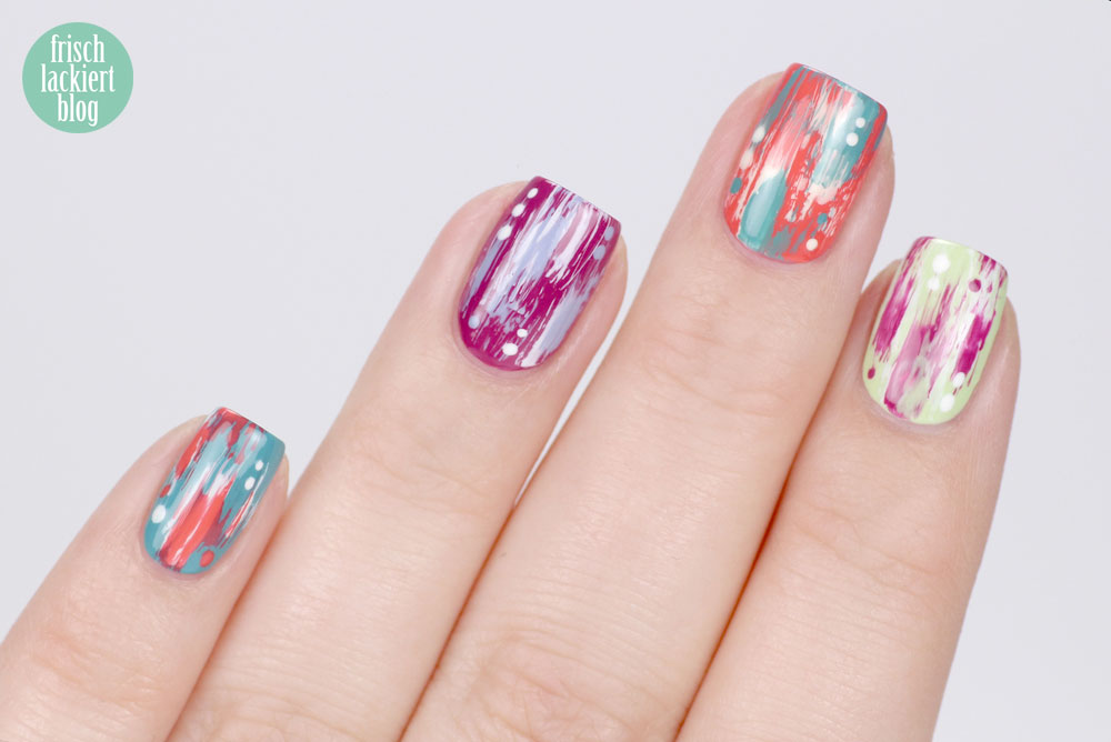 Frischlackiert-Challenge Color Blocking Distressed Nailart – bunte Nägel – Trend Nageldesign – by frischlackiert