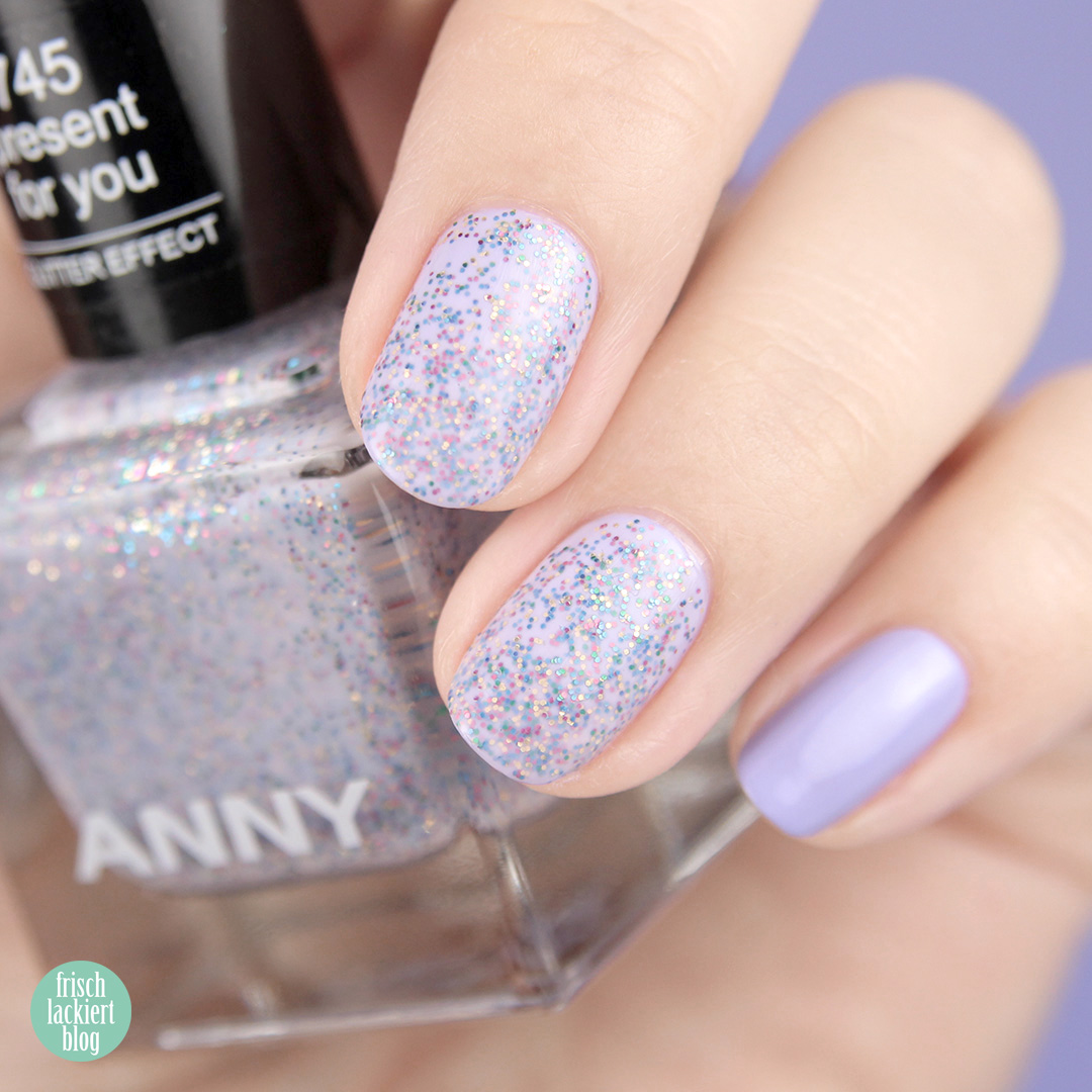 ANNY present for you und ANNY lilac bash swatch – by frischlackiert