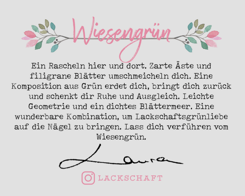 Sticker Gigant Nagelsticker Wiesengrün / Design by Lackschaft.de / Nailart mit Blättern für den Frühling und Sommer – swatch by frischlackiert