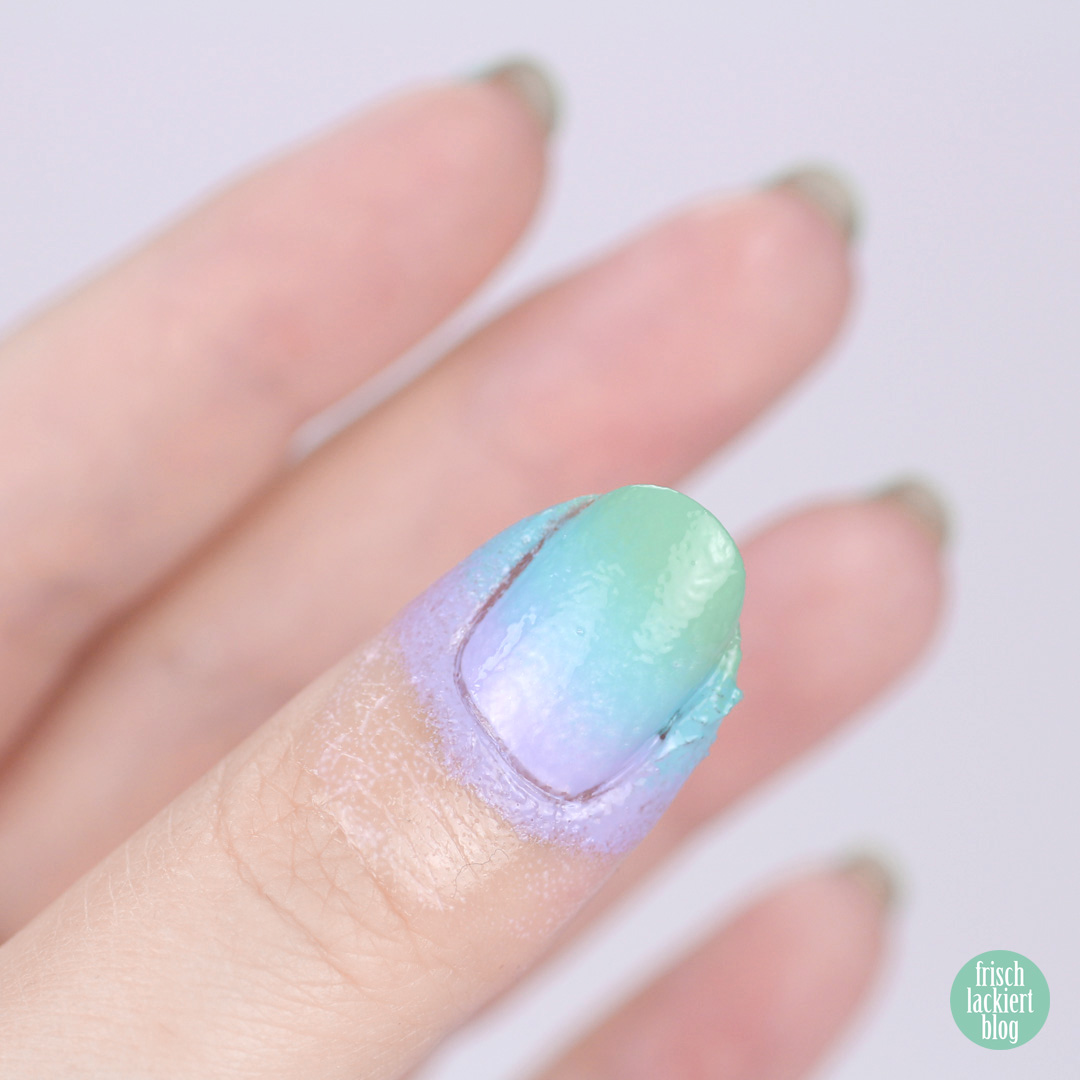 Mermaid Nailart – Meerjungfrauen Gradient mit Stamping – inspiriert von Hitschler – by frischlackiert