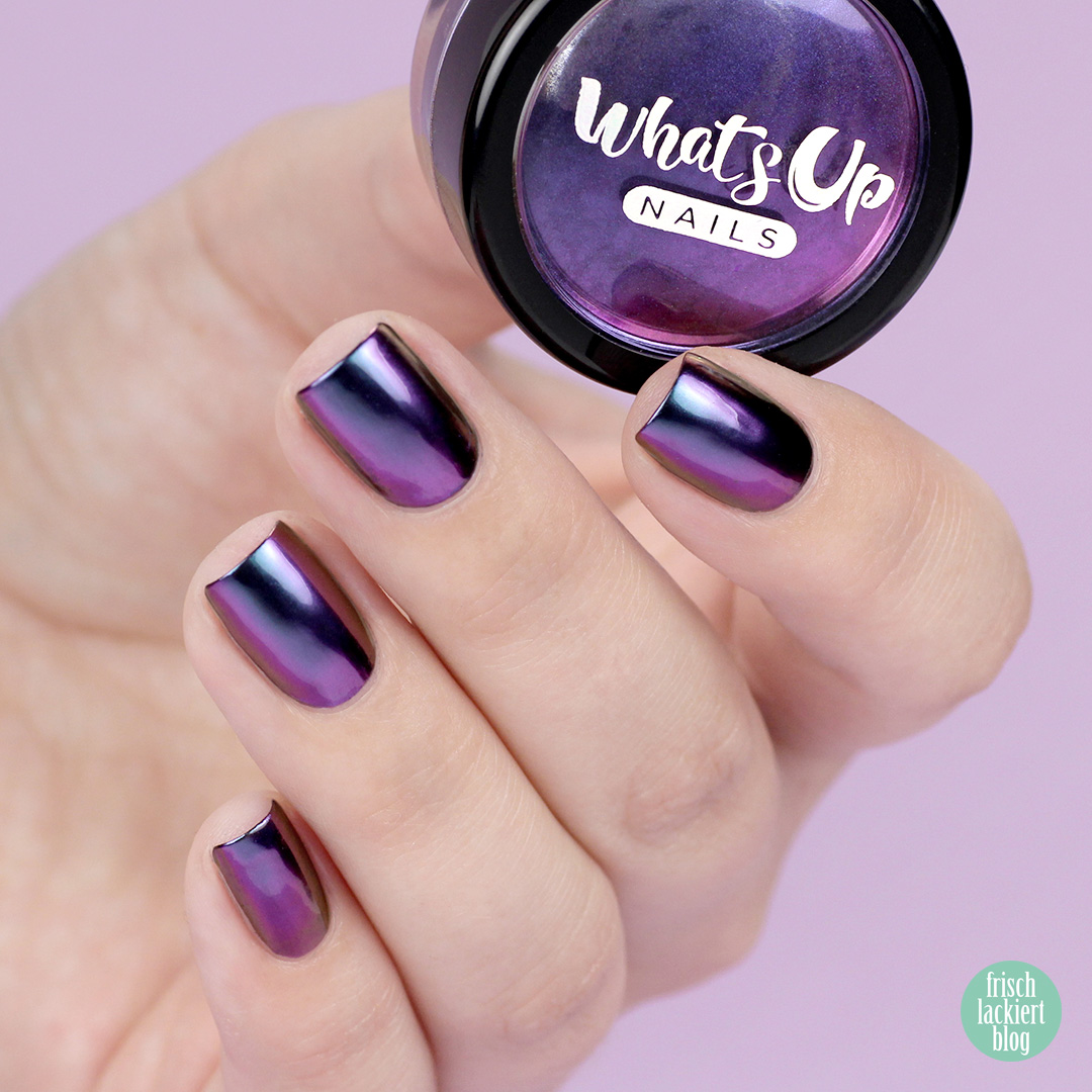 WhatsUp Nails Dream Powder Swatch – Nailart mit Chrome Puder für Naturnägel ohne Gel – by frischlackiert