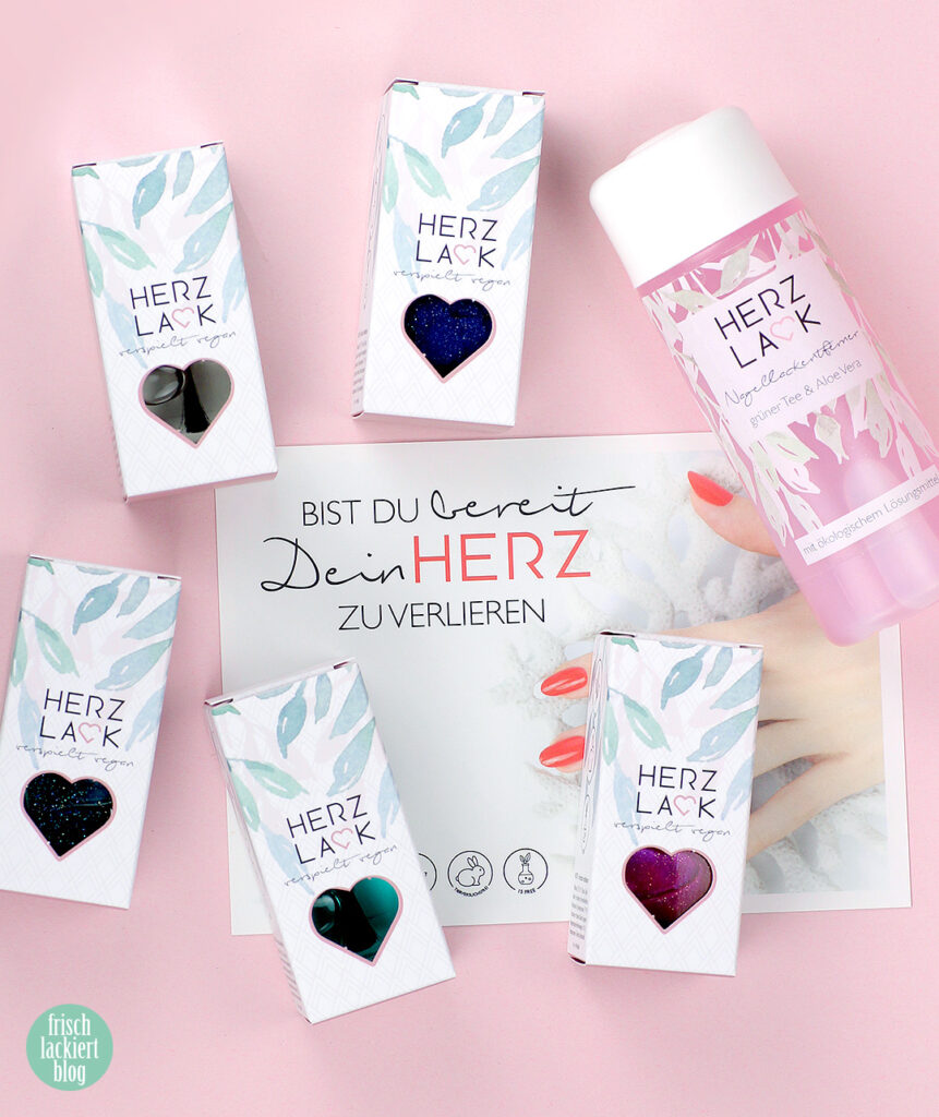 Herzlack – verspielt veganer Nagellack aus Deutschland – Review und Swatches von frischlackiert