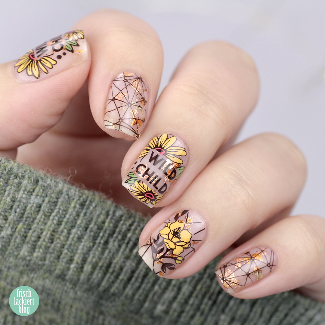 Hippie Cut Out Negative Space Nailart – wild child – by frischlackiert