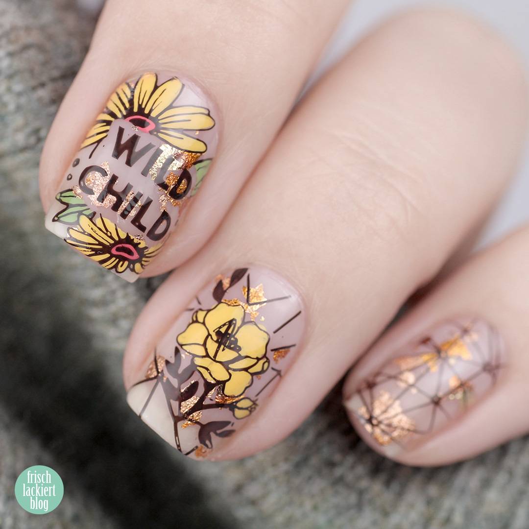 Hippie Cut Out Negative Space Nailart – wild child – by frischlackiert