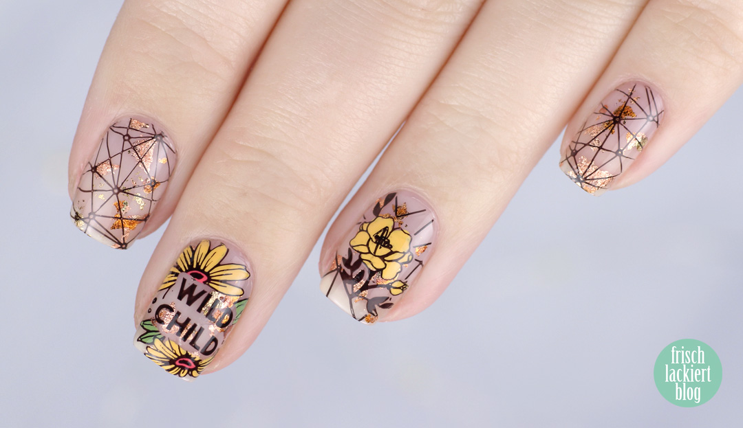Hippie Cut Out Negative Space Nailart – wild child – by frischlackiert