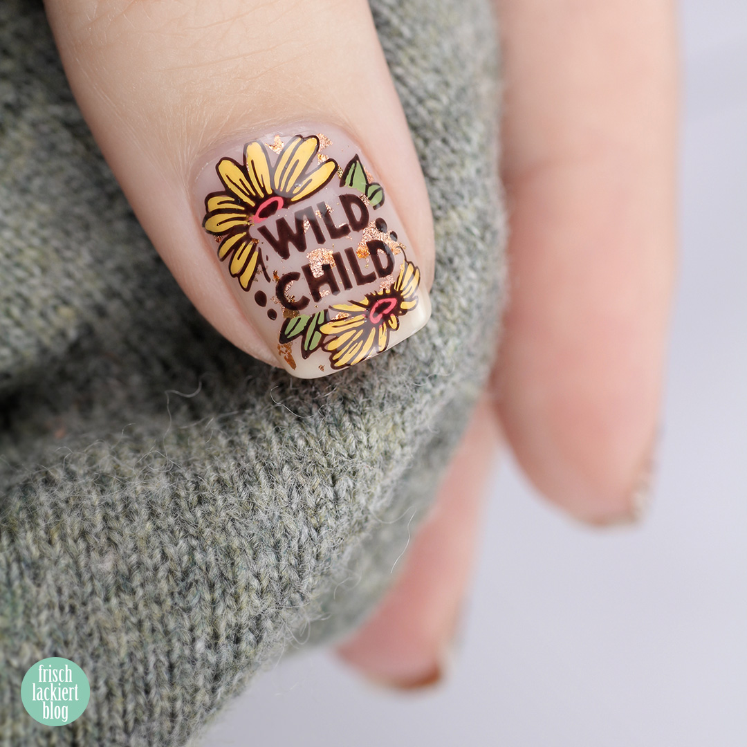 Hippie Cut Out Negative Space Nailart – wild child – by frischlackiert