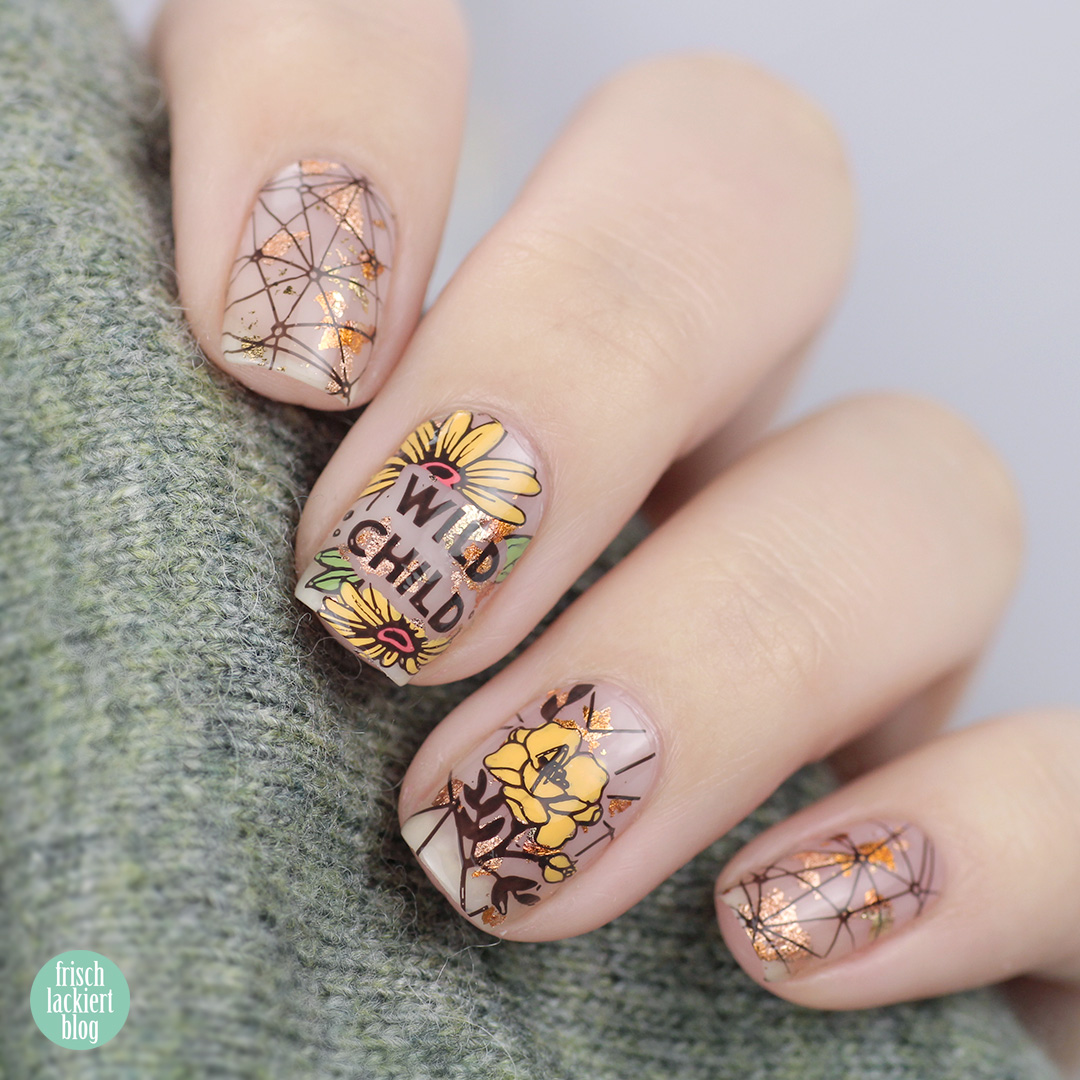 Hippie Cut Out Negative Space Nailart – wild child – by frischlackiert