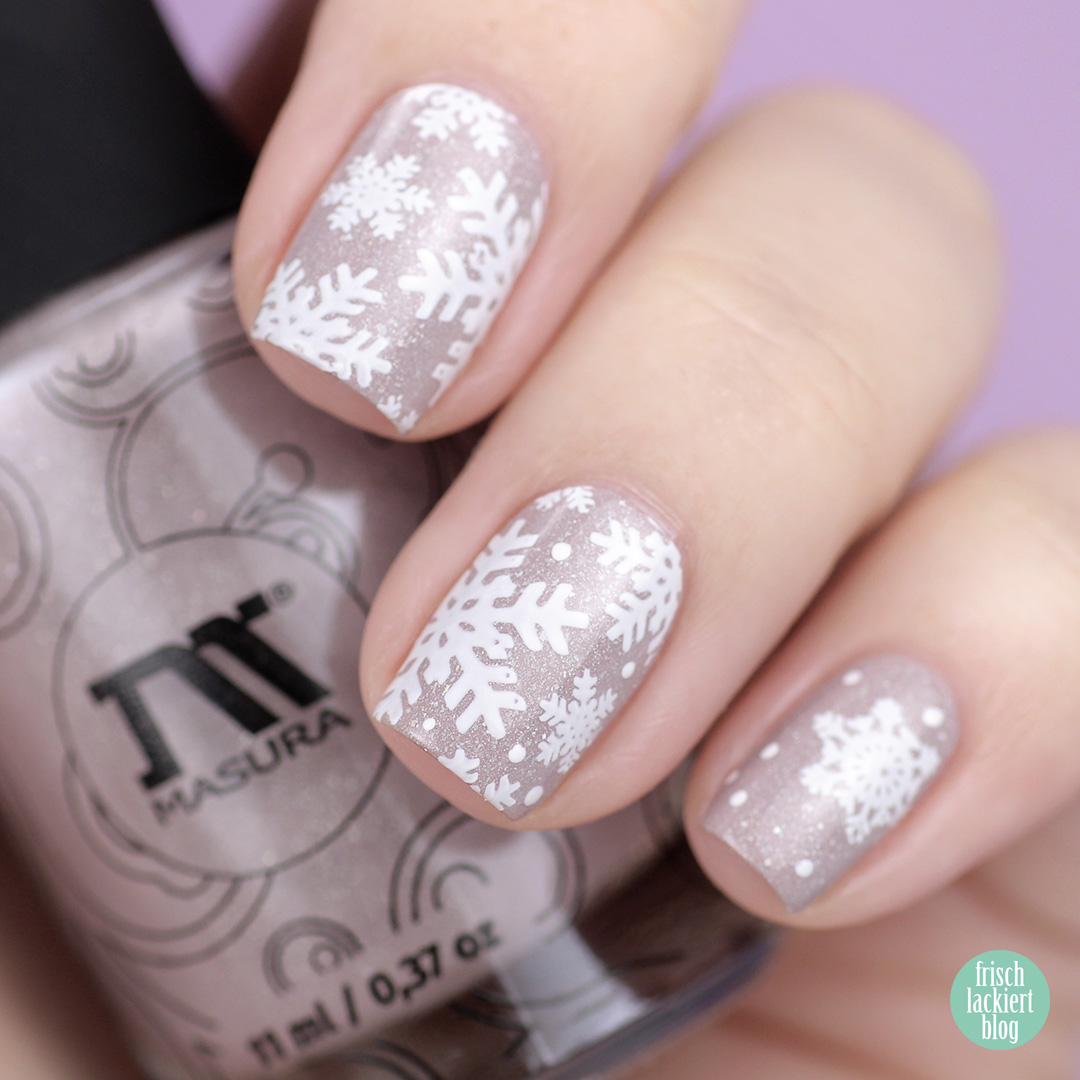 Masura lavender wedding – winter snowflake nailart – by frischlackiert
