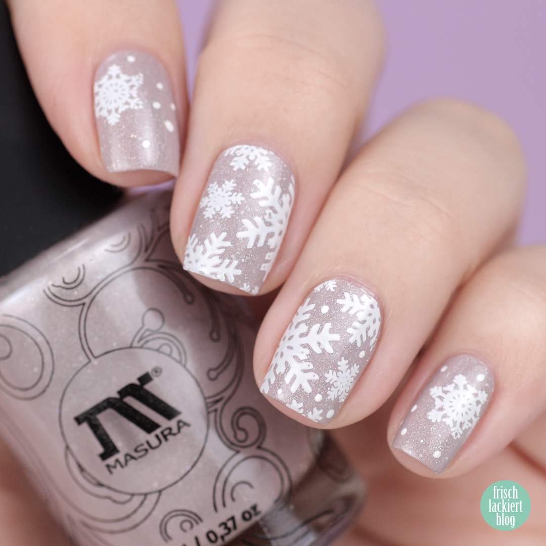 Masura lavender wedding – winter snowflake nailart – by frischlackiert