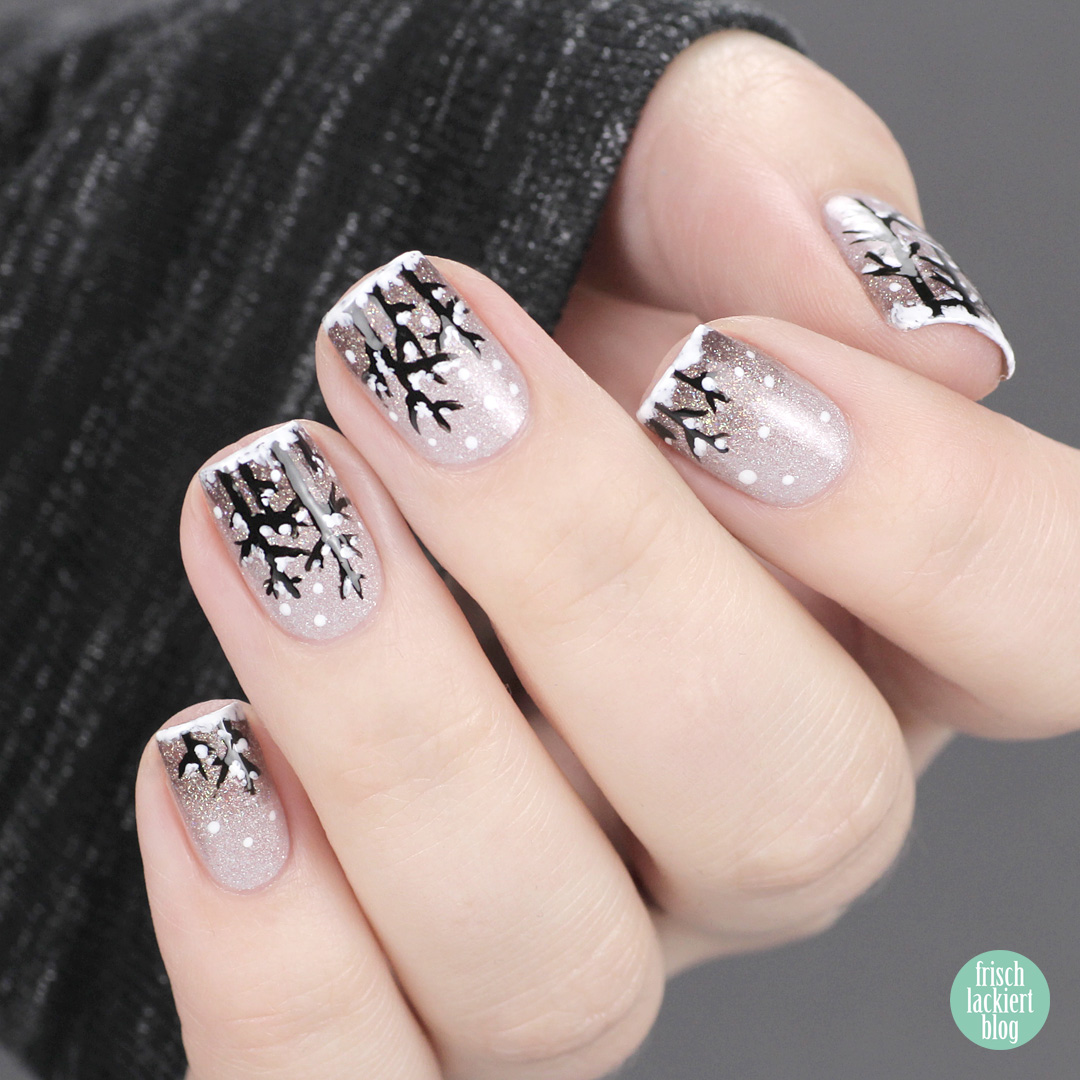 Masura Winter Tree Nailart – Winterwald Design by frischlackiert
