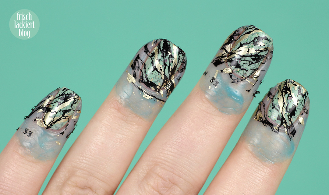 Marmor Nailart in Mint – mit masura pistachio ice cream – by frischlackiert
