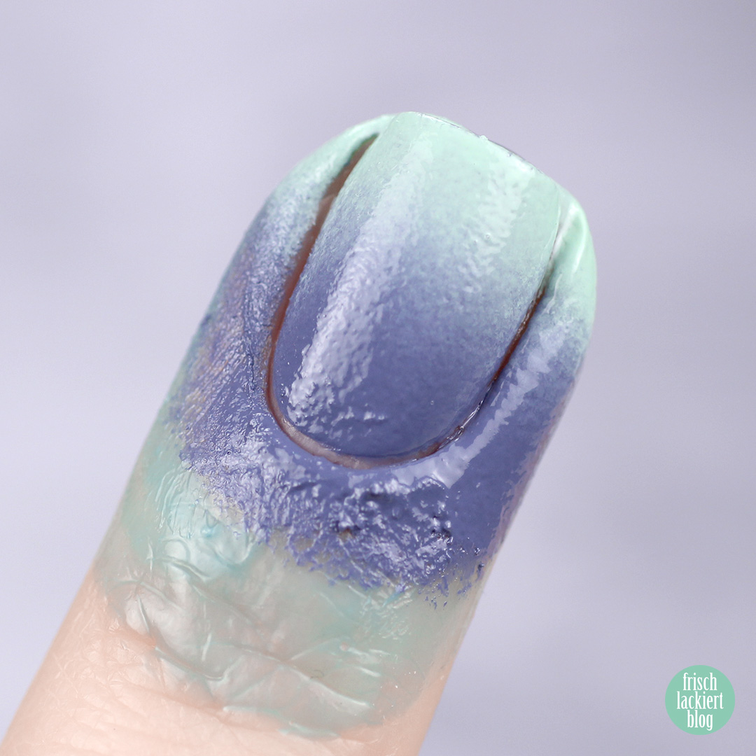 spring gradient stamping nail art - by frischlackiert