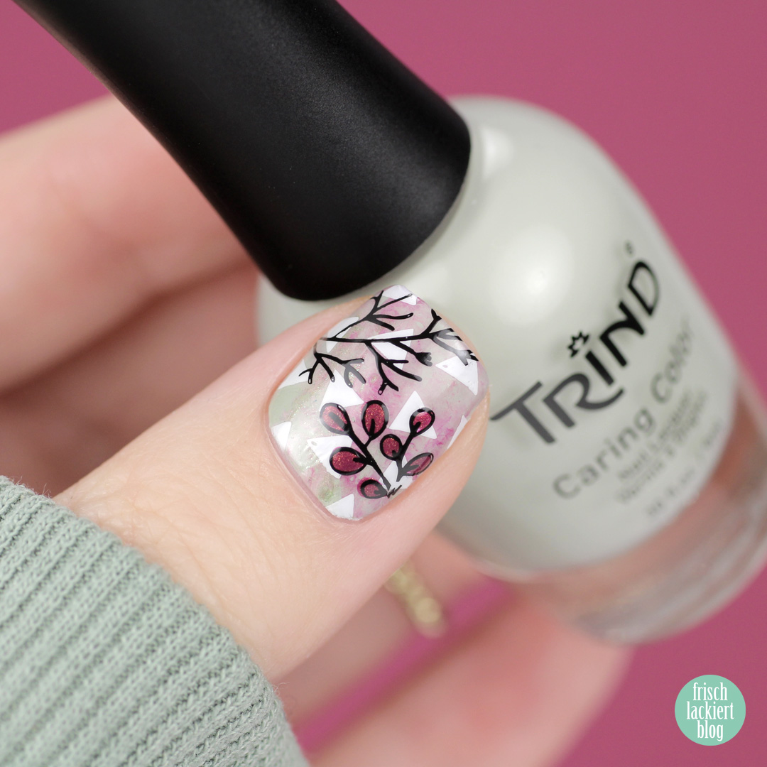 Nailart Challenge – Spring Nailart Flower Stamper Marble Nails - by frischlackiert