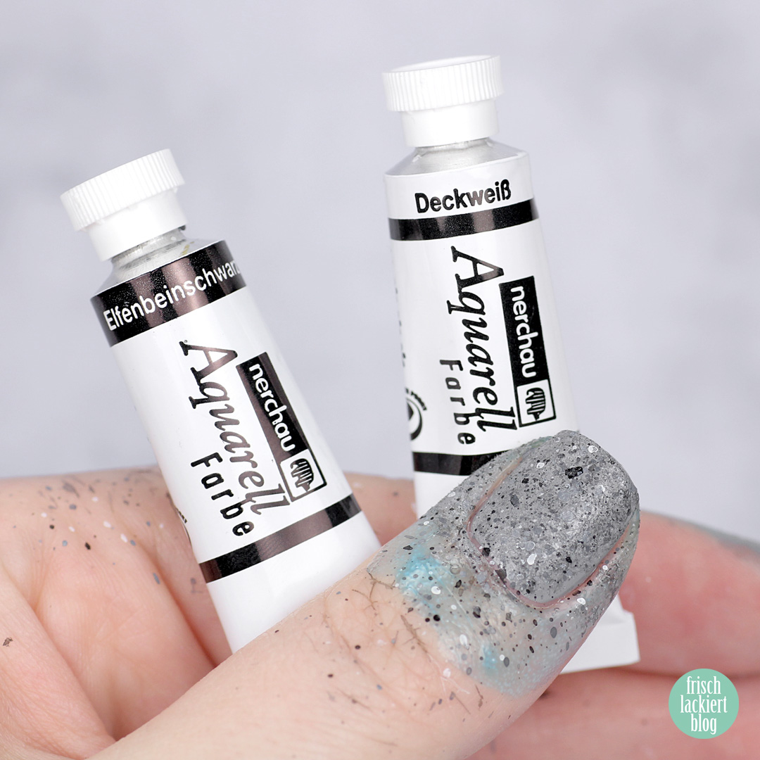 FrischlackiertChallenge – made of stone Nailart – Beton Nägel Tutorial – by frischlackiert