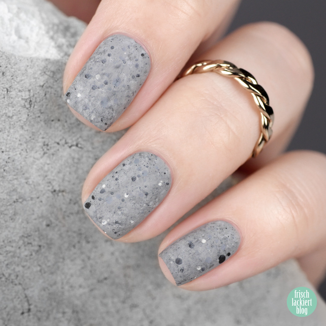FrischlackiertChallenge – made of stone Nailart – Beton Nägel Tutorial – by frischlackiert