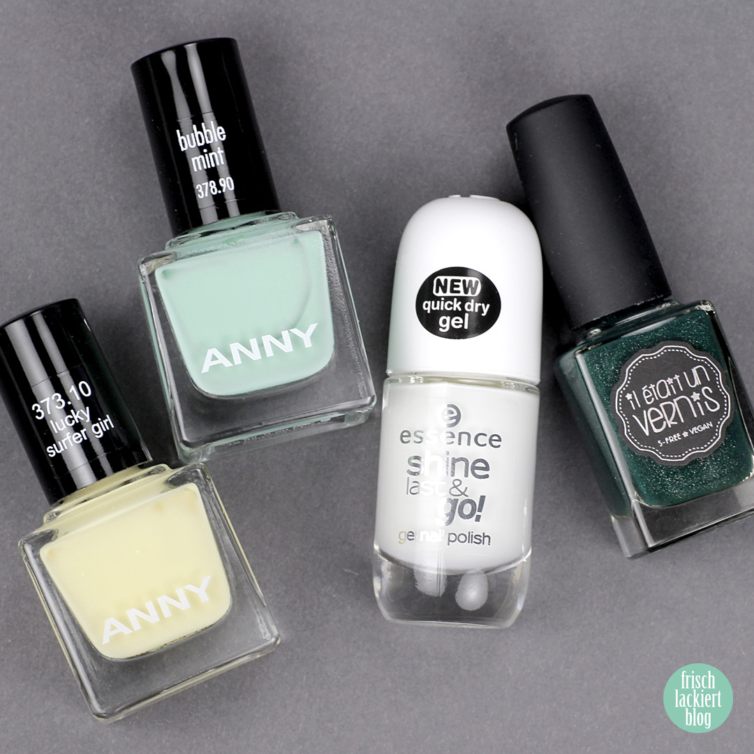 Frischlackiert-Challenge green garden nailart – chevron stamping nails - by frischlackiert