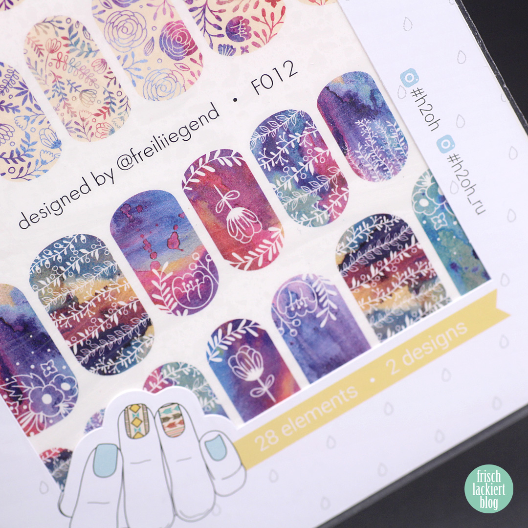 Schnelles Nailart mit h2oh Waterdecals – Schnelles Nailart in zehn Minuten – by frischlackiert