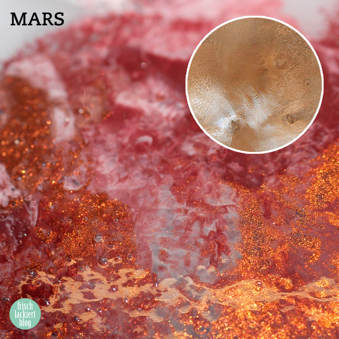 Frischlackiert-Challenge out of pace nails art - fluid nails - planet surface – by frischlackiert