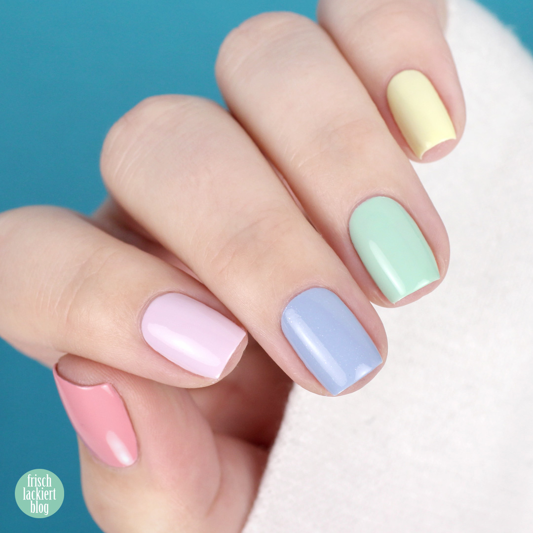 Spring Pastel Rainbow Stamping Nailart – by frischlackiert