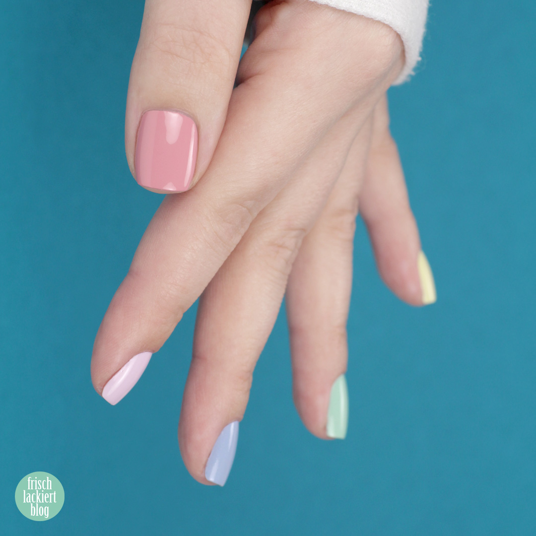 Spring Pastel Rainbow Stamping Nailart – by frischlackiert