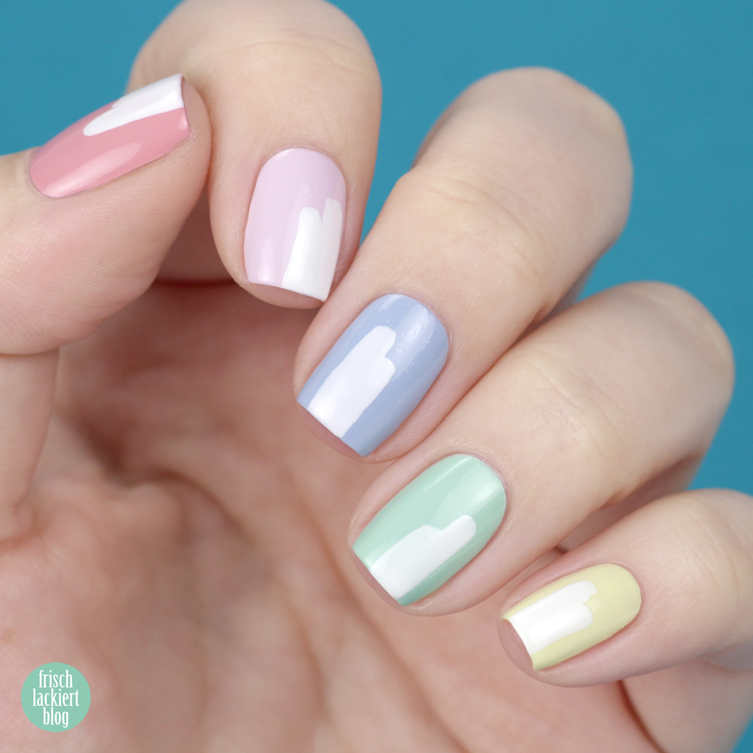 Spring Pastel Rainbow Stamping Nailart – by frischlackiert