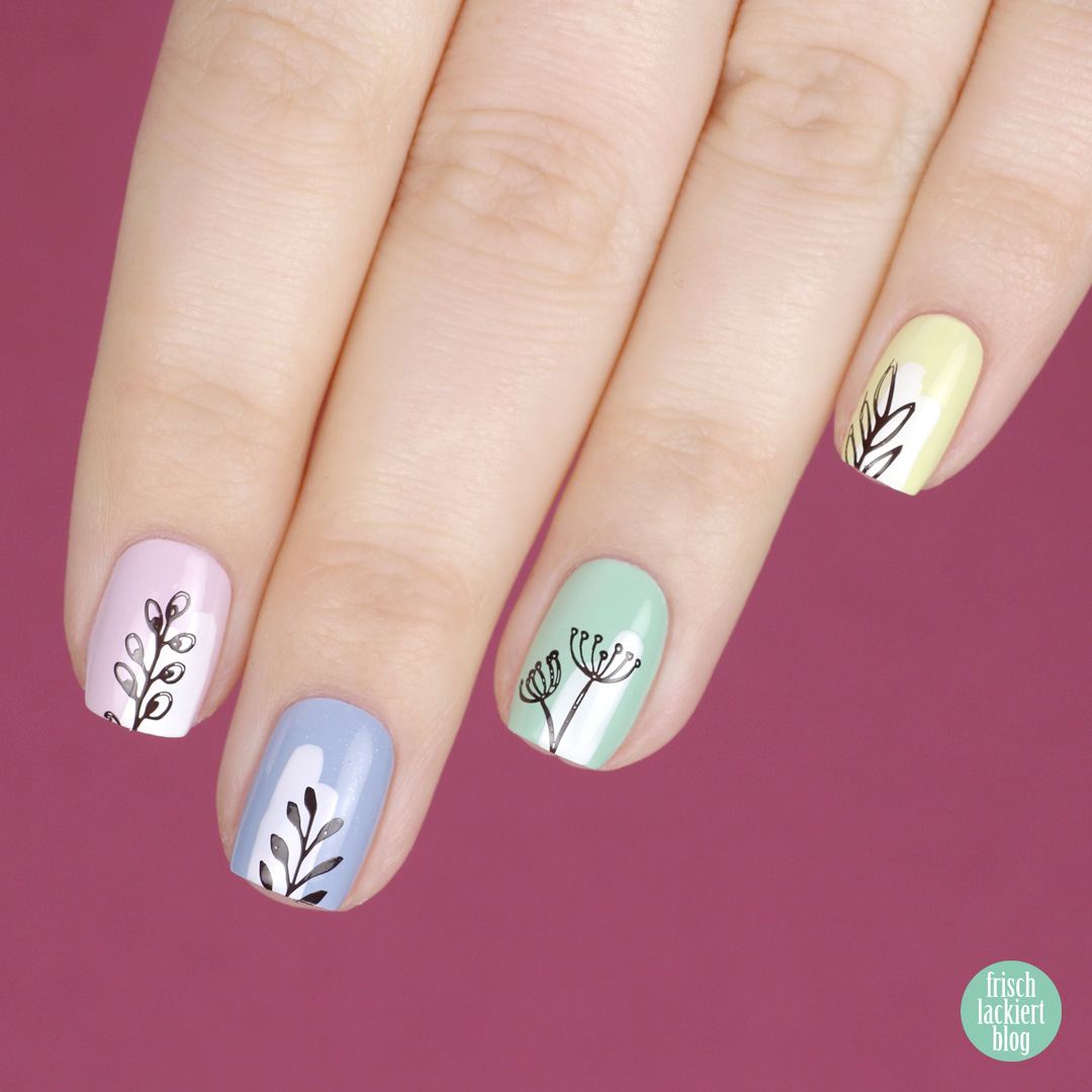 Spring Pastel Rainbow Stamping Nailart – by frischlackiert