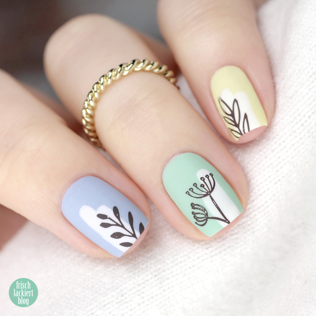 Spring Pastel Rainbow Stamping Nailart – by frischlackiert