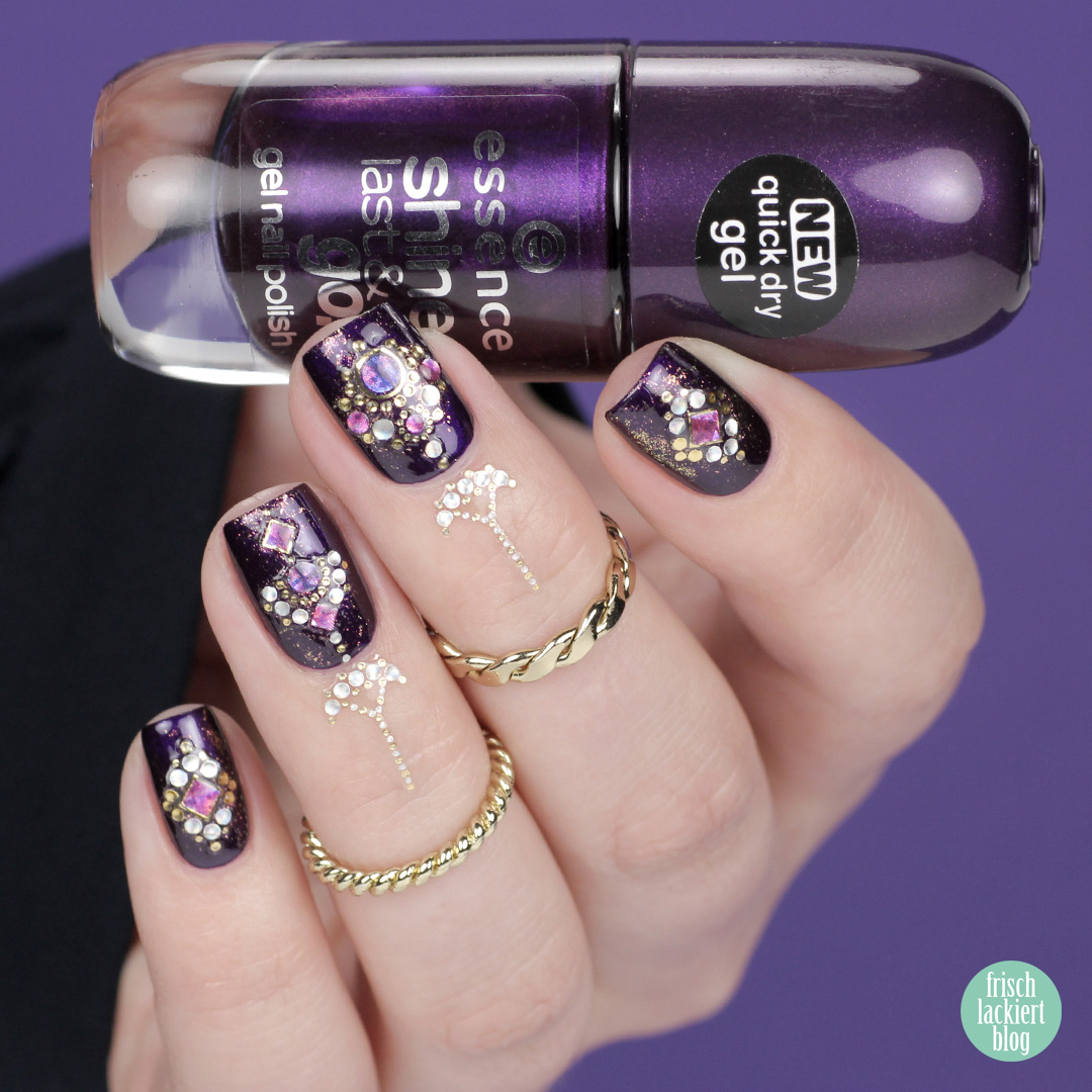 FrischlackiertChallenge – Arabian Nights Nailart – Jolifin Strass-Sticker Nr. 27 - by frischlackiert