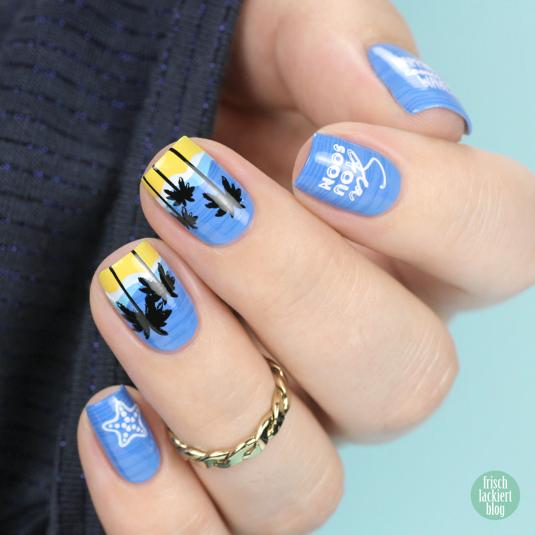 Frischlackiert-Challenge Summer Lovin Stamping Nailart