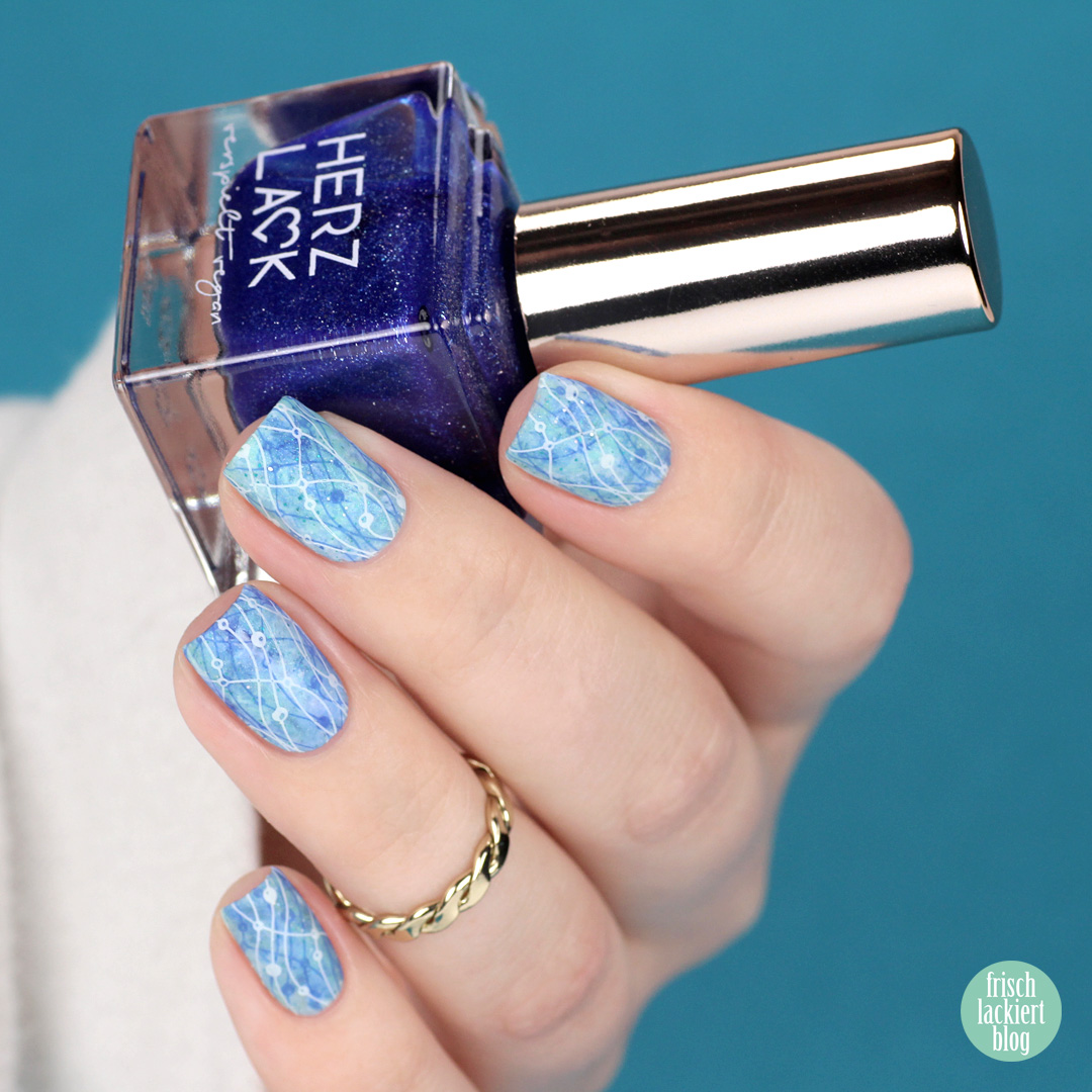 Frischlackiert-Challenge – Stamper Marble Nailart – by frischlackiert