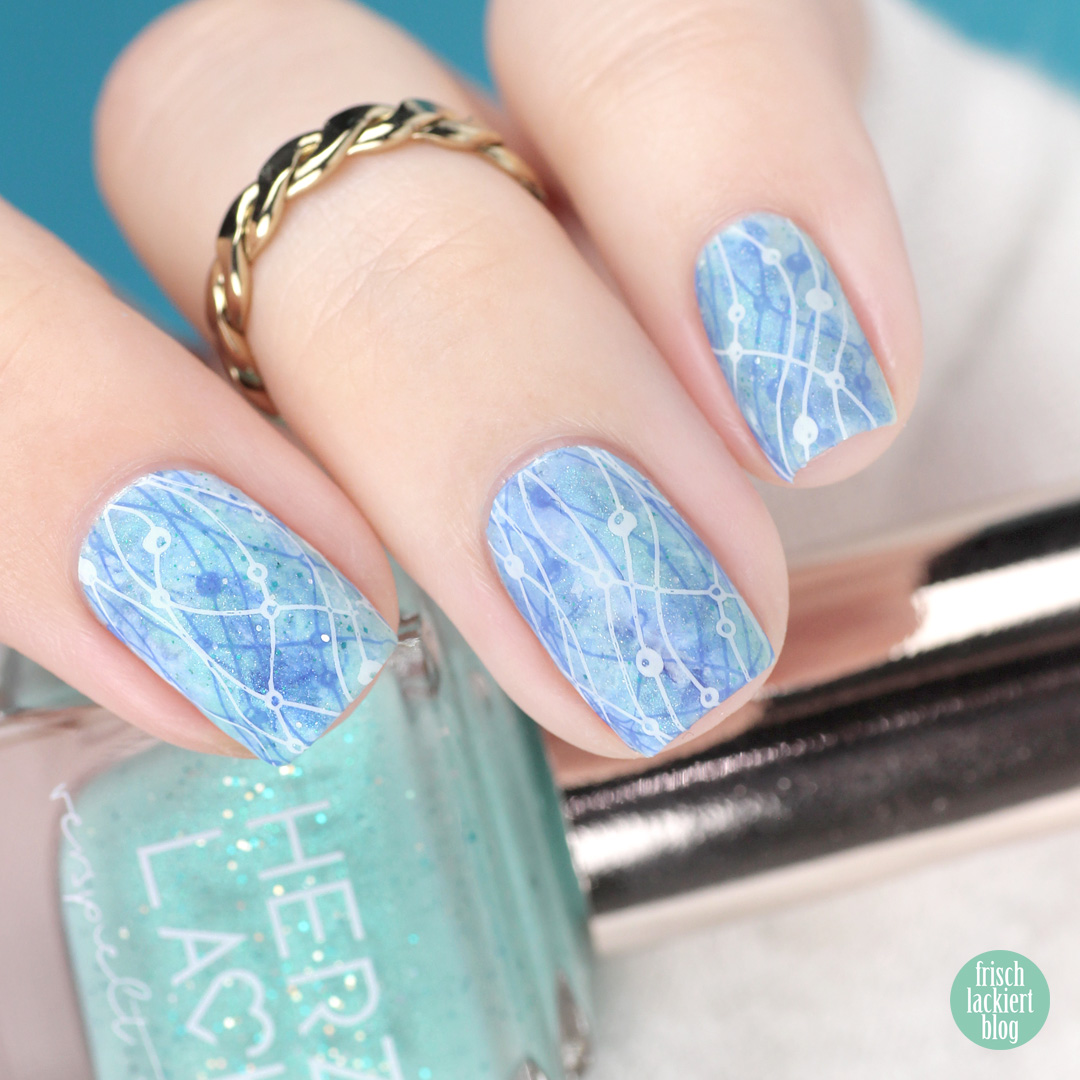 Frischlackiert-Challenge – Stamper Marble Nailart – by frischlackiert