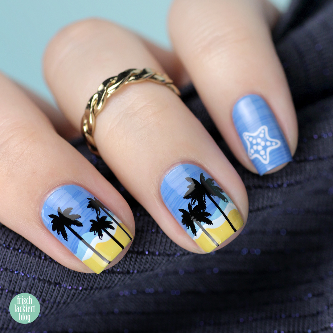 Frischlackiert-Challenge Summer Lovin Stamping Nailart