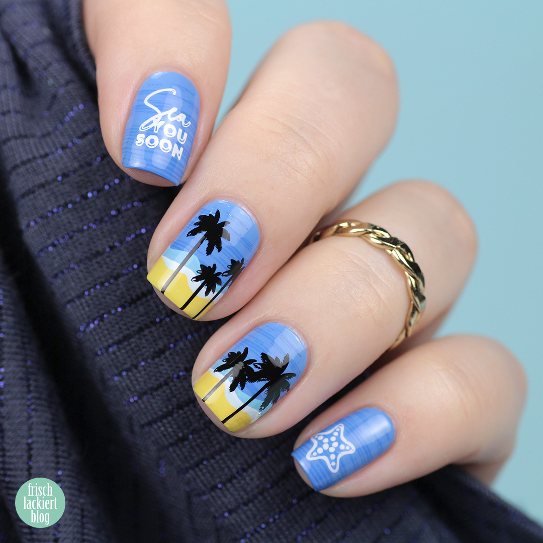 Frischlackiert-Challenge Summer Lovin Stamping Nailart