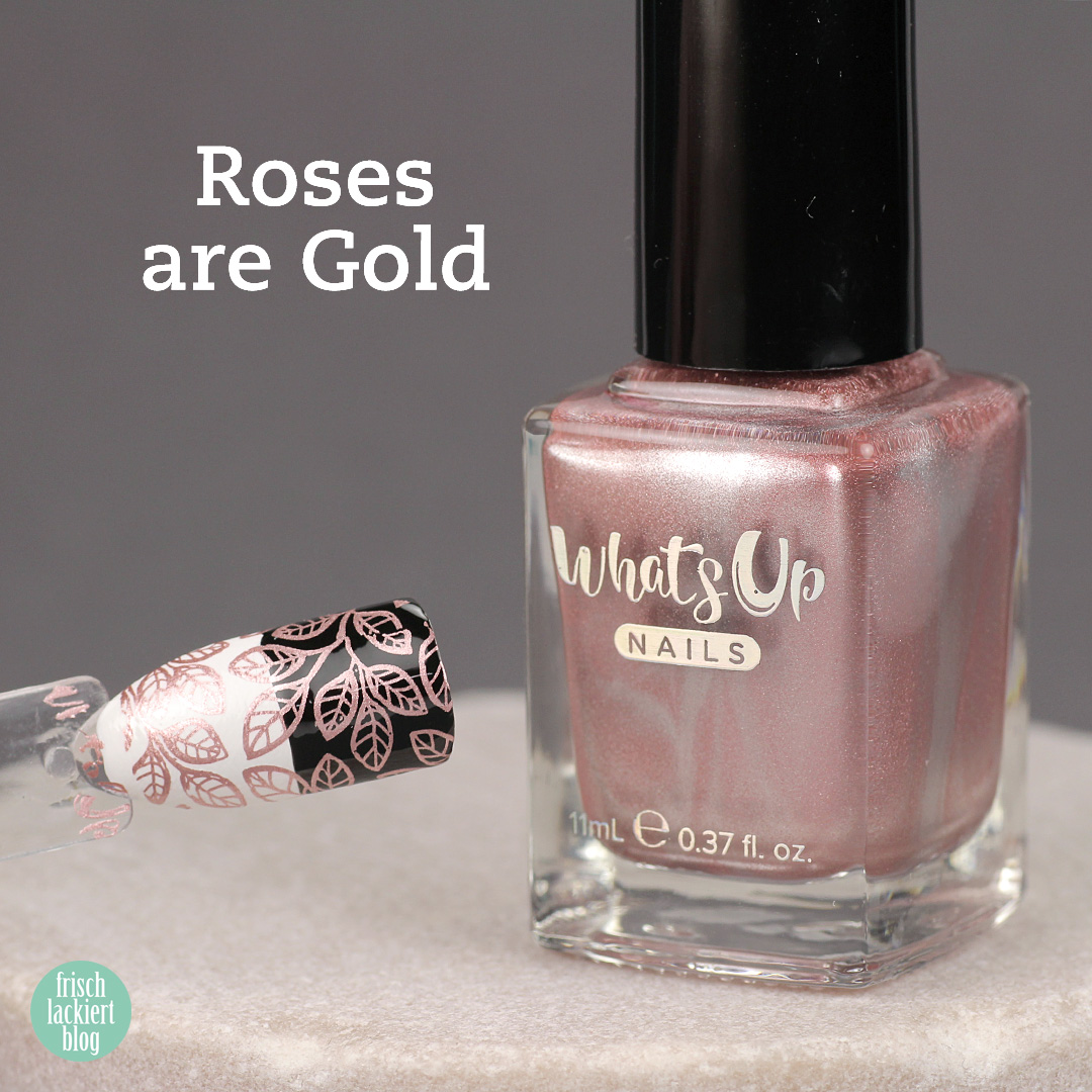 Whatsup Nails Stamping Polish - Roses are Gold - Review - by frischlackiert