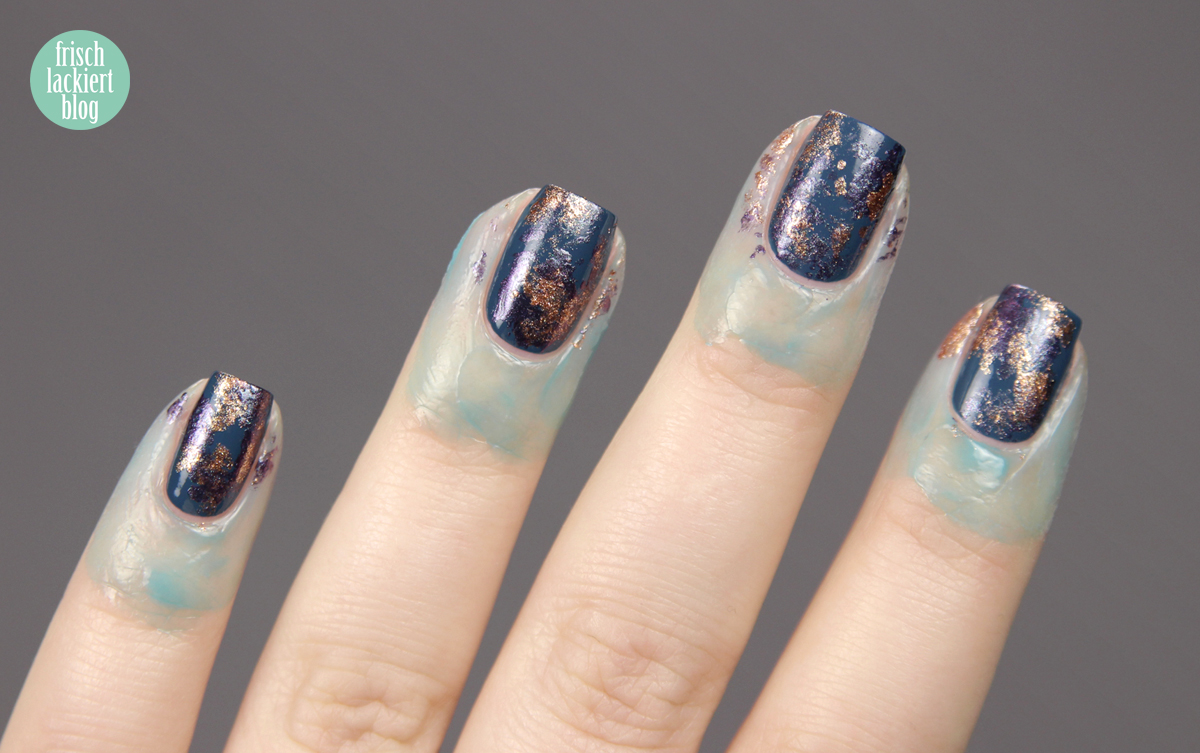 Animal Print Nailart Blue Snake Design – MoYou Pro XL 05 – by frischlackiert