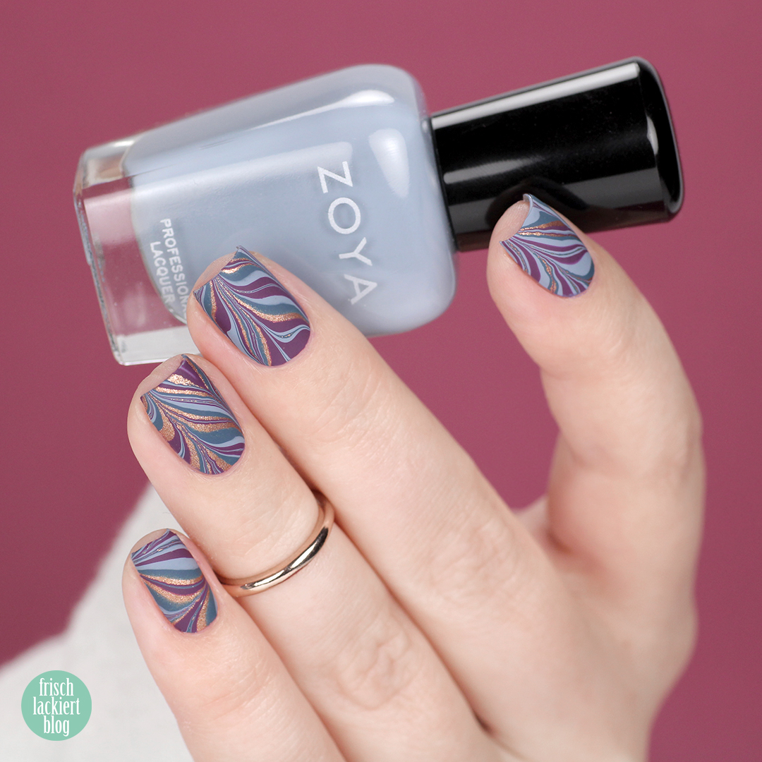 Zoya Luscious Collection – Watermarble Nailart – by frischlackiert