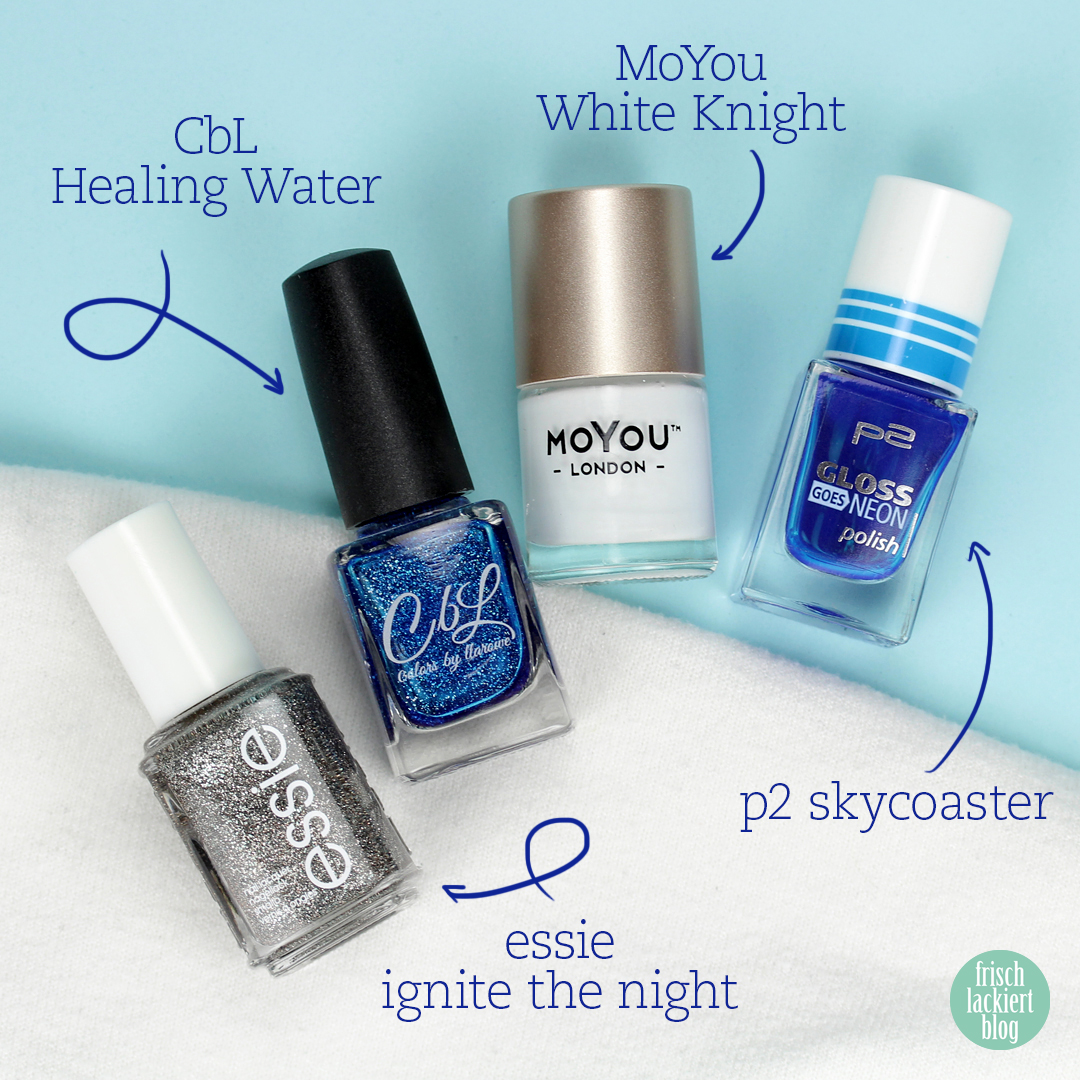 YpsLackiertChallenge – Eiszeit – blue broken ice nail art – by frischlackiert