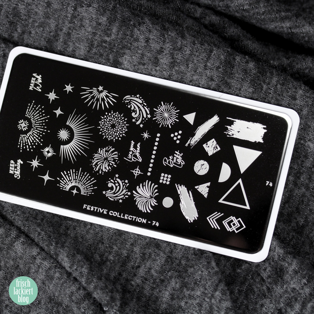 Silvester Feuerwerk Nailart mit Stamping – by frischlackiert