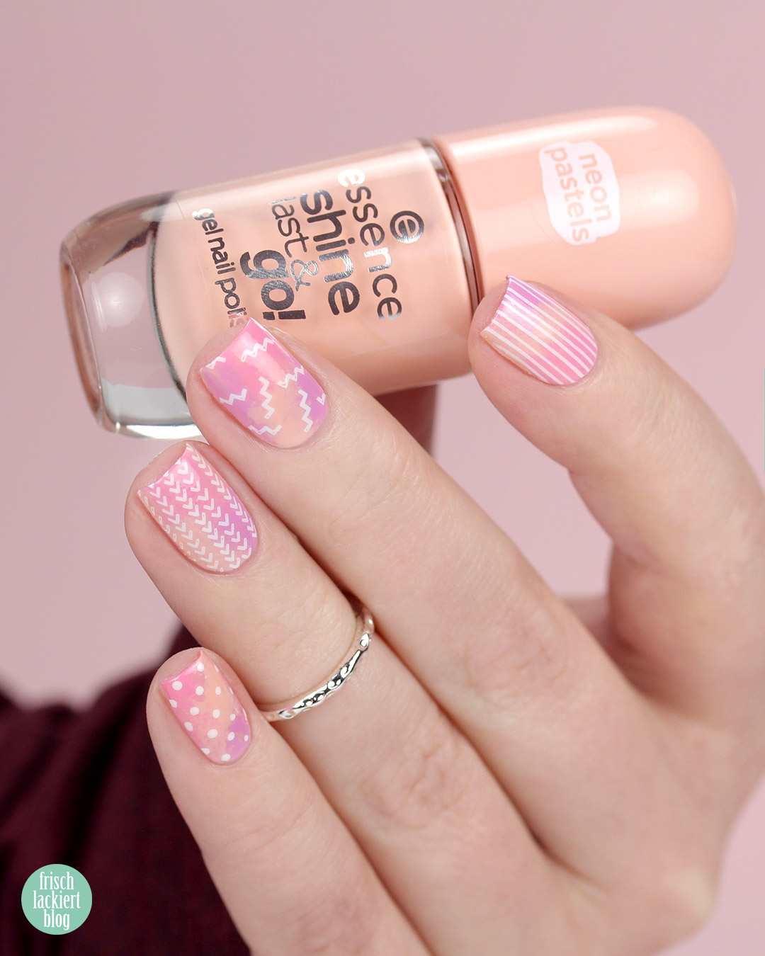 Oster Nail Art mit essence neon pastels – by frischlackiert