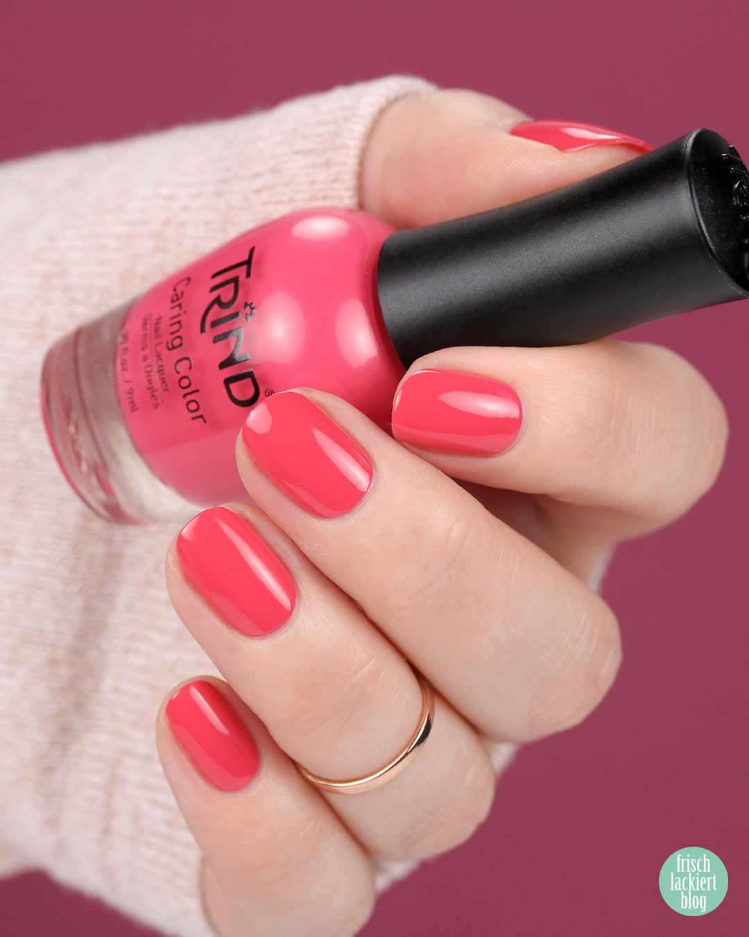Trind Nagellack – Back to Basics Kollektion – The Time is Now – Pink – swatch by frischlackiert